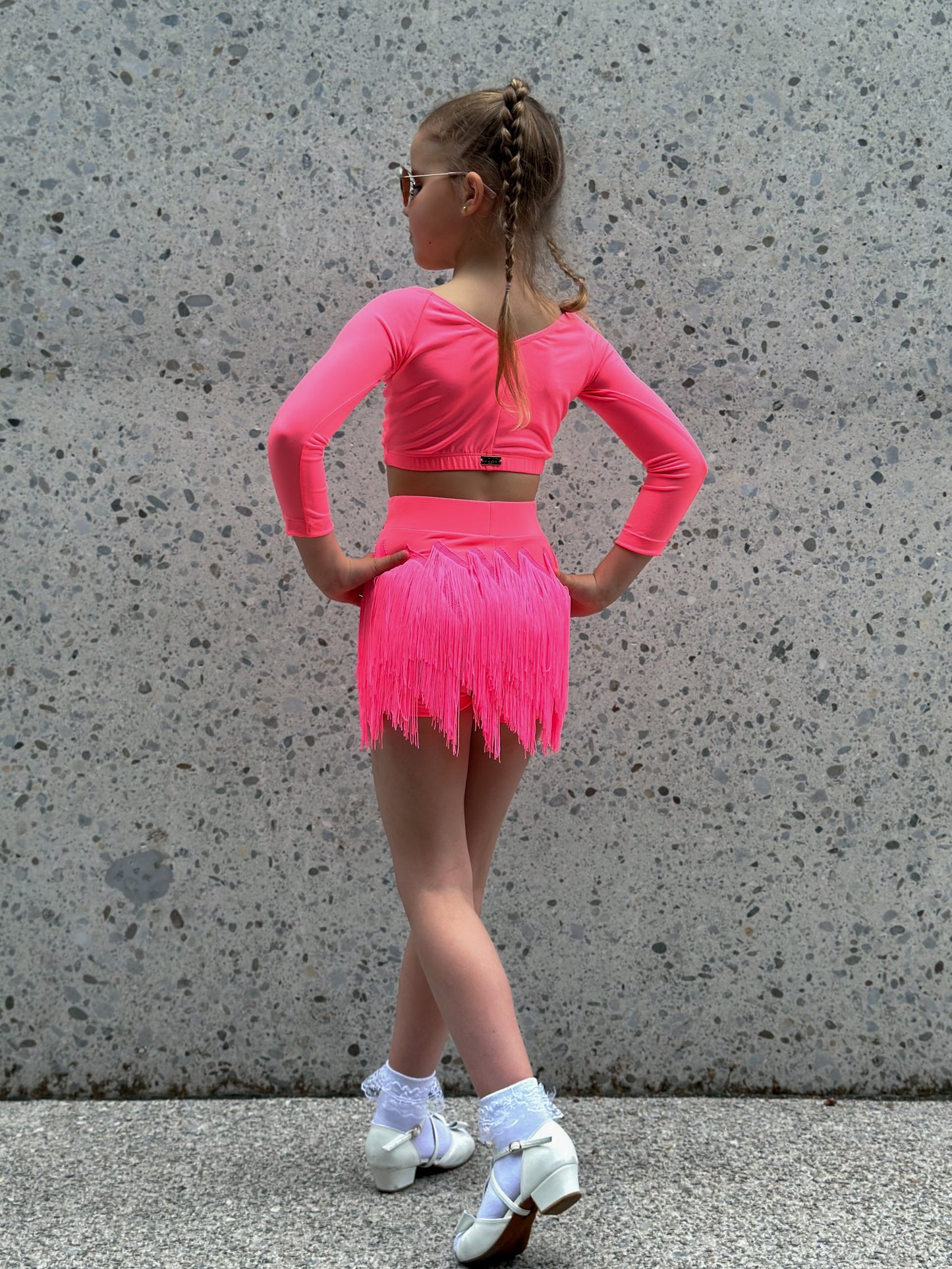 Sugar Pink Long Sleeve Crop Top