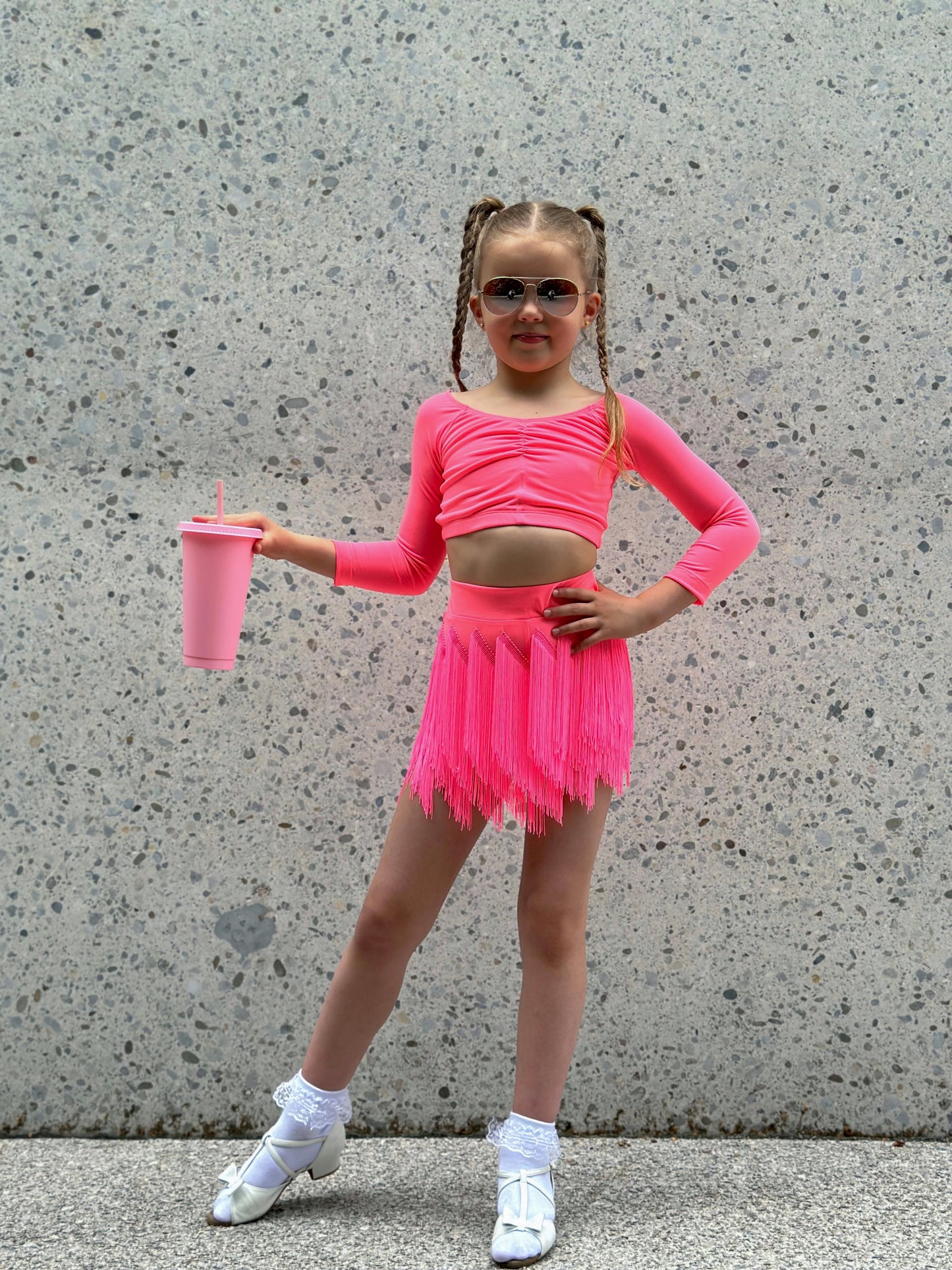 Sugar Pink Fringe Shorts
