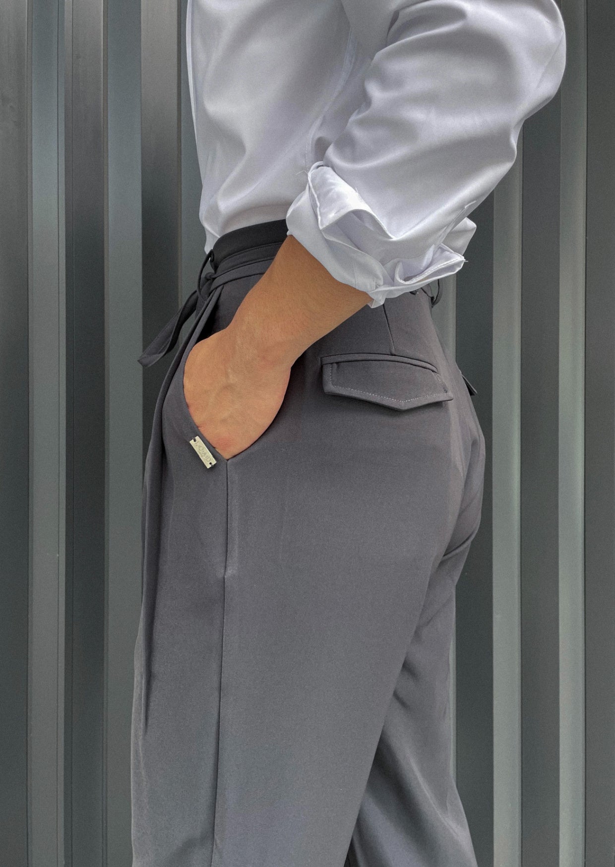 Classic Pleat Grey