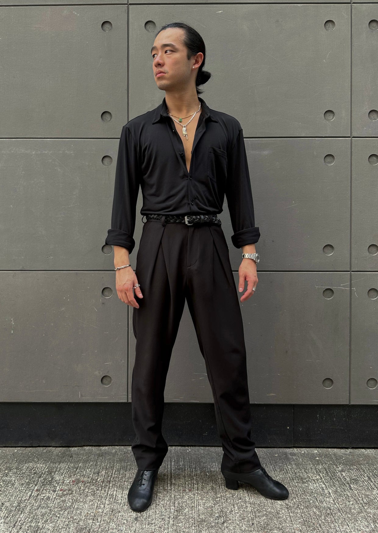 Crisscross Pleat Pants