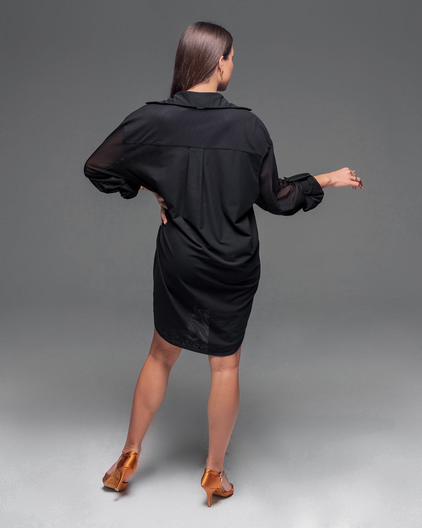 Oversized Net Dress Shirt