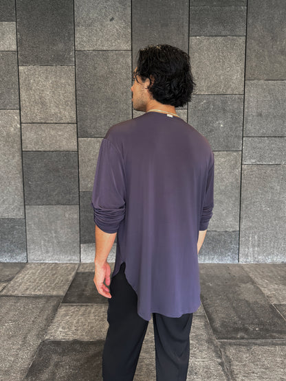 Charcoal Loose Fit V Shirt