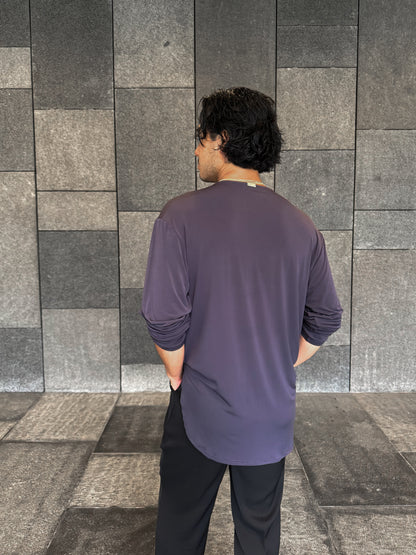 Charcoal Loose Fit V Shirt