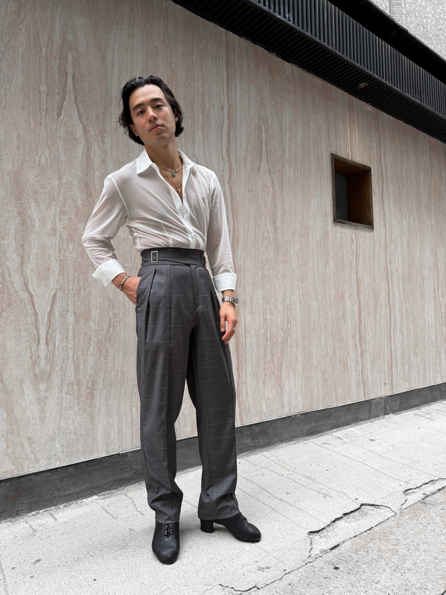 Checkered Grey Gurkha Pants