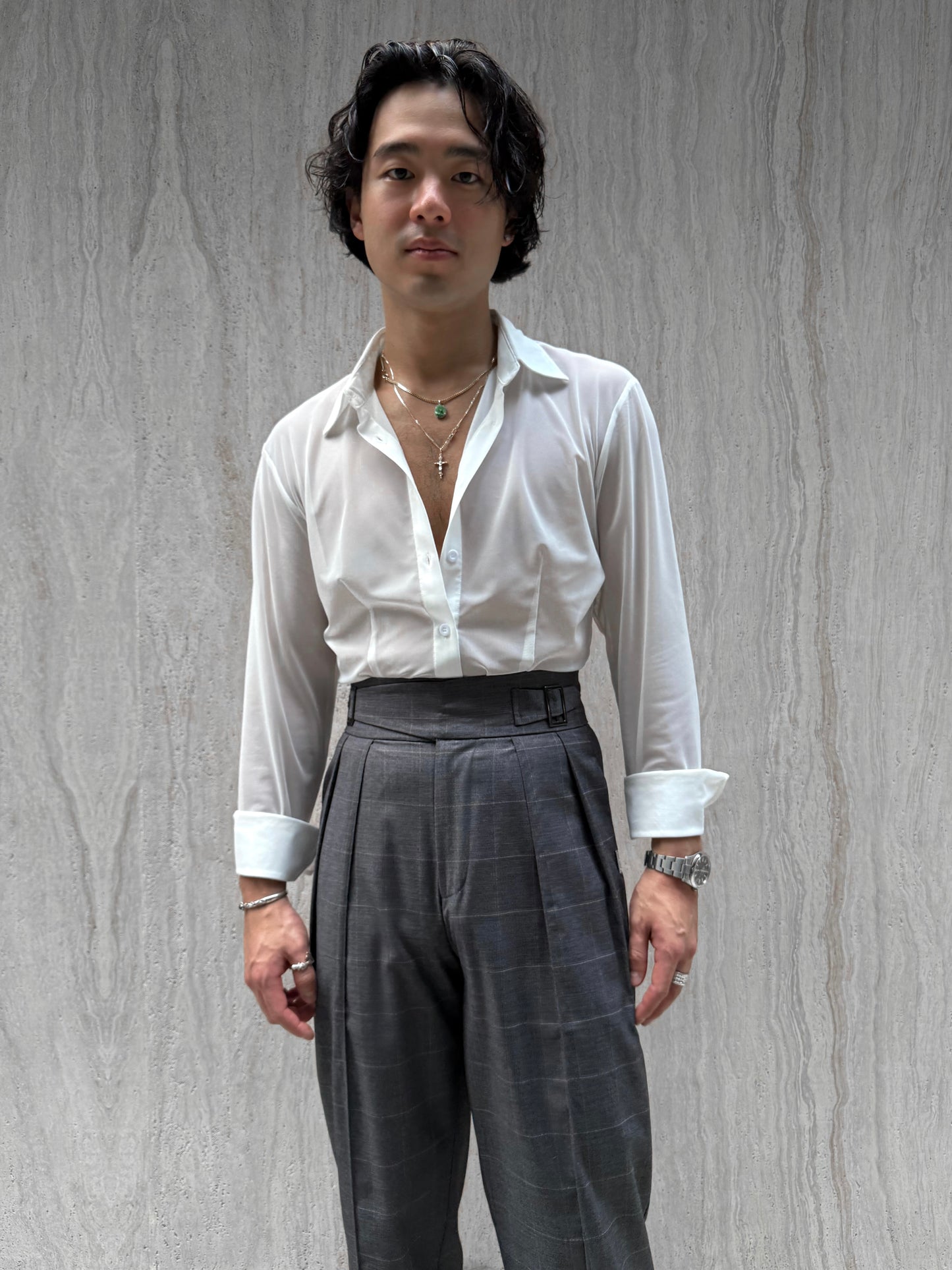Checkered Grey Gurkha Pants