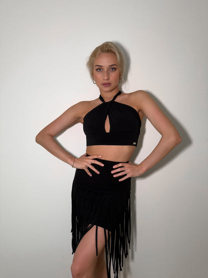 Twisted Crop Top - Black