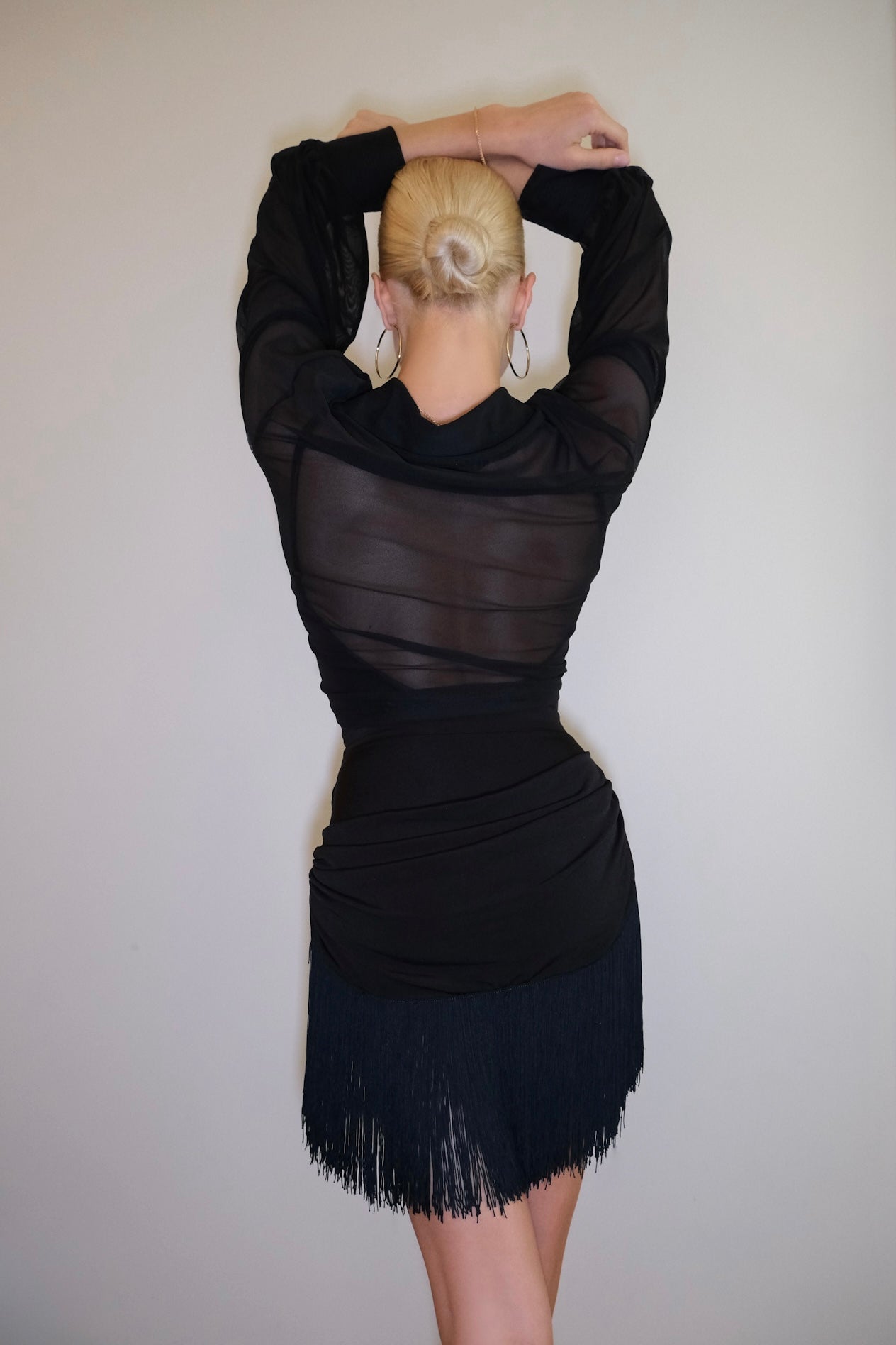 Net Crop Tie Shirt