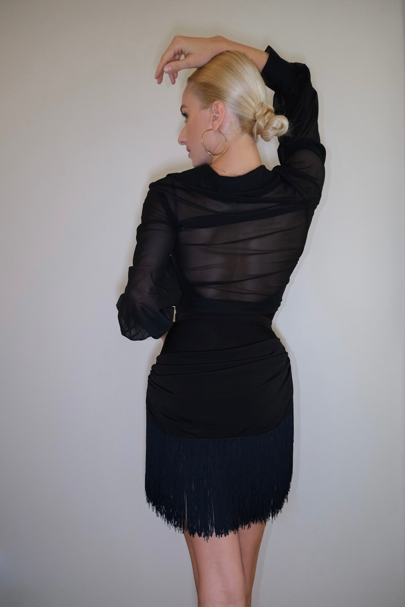 Net Crop Tie Shirt