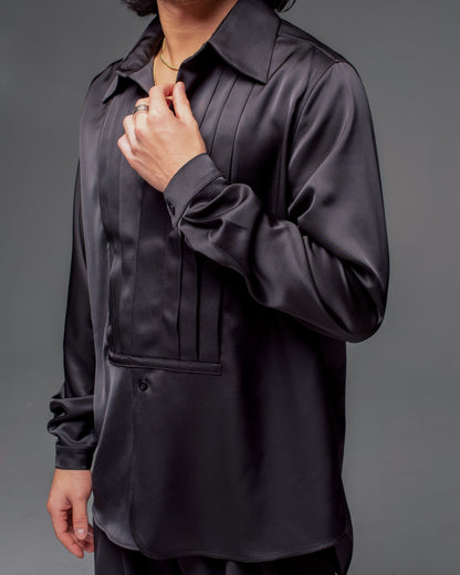 Satin Bib Shirt