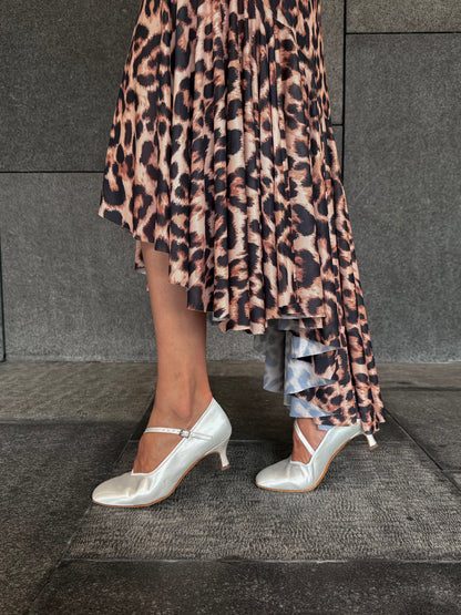 Leopard Net Smooth Skirt