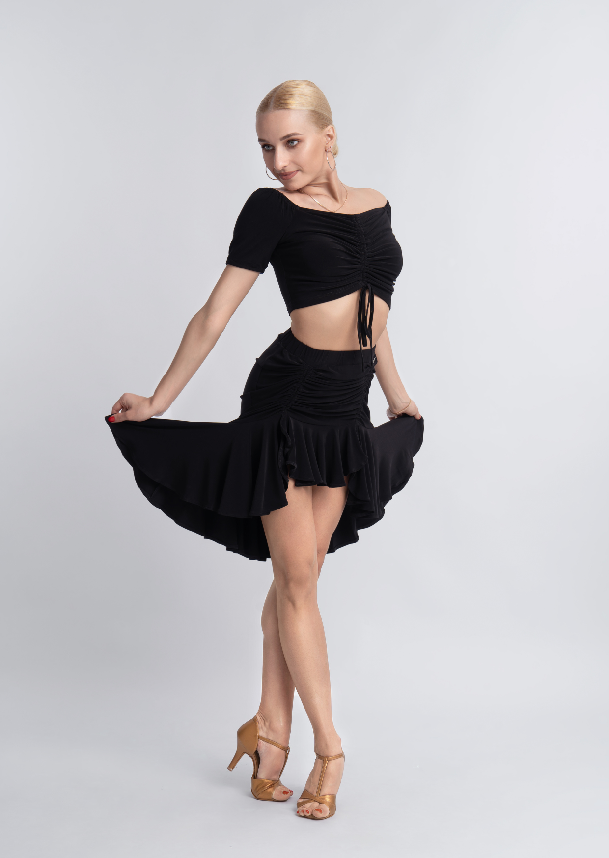 Black Drawstring Skirt