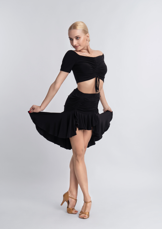 Black Drawstring Skirt